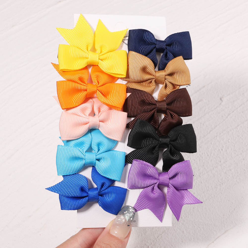 10Pcs/Set New Cute Solid Hair Clips
