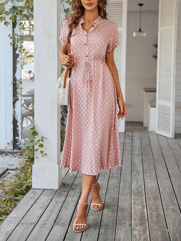 Print Shirt Dress Women Casual