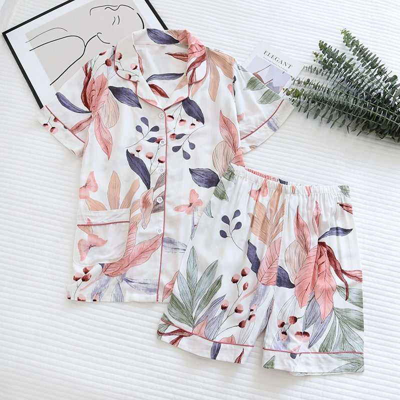 New women's pajamas floral print