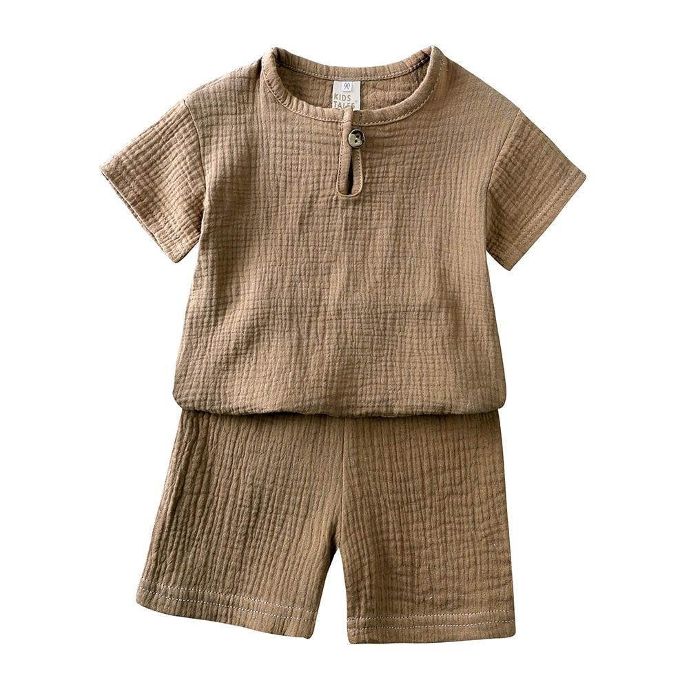 Toddler Summer Boy Girl Outfits Cotton