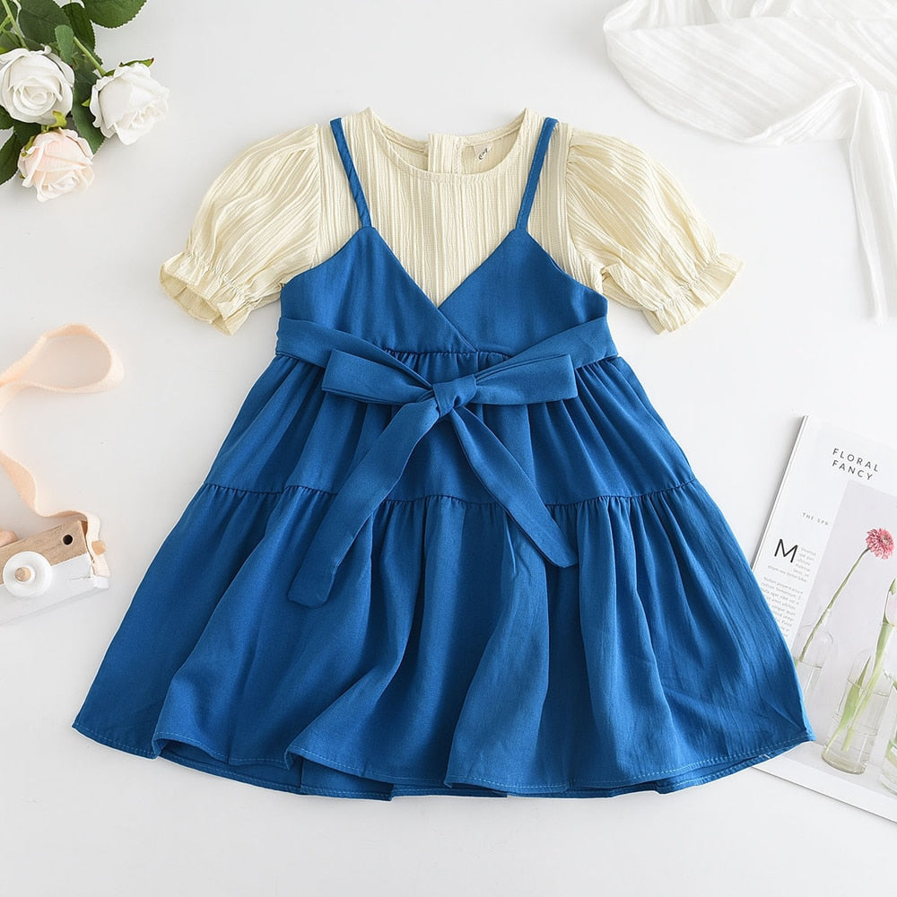 Girls Bubble Sleeve Princess Dress