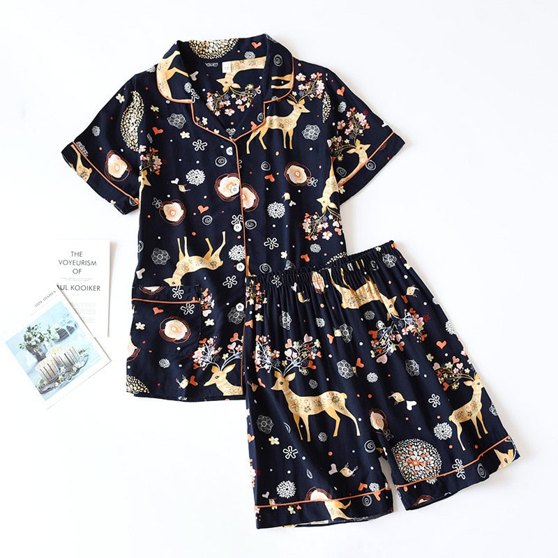 New women's pajamas floral print