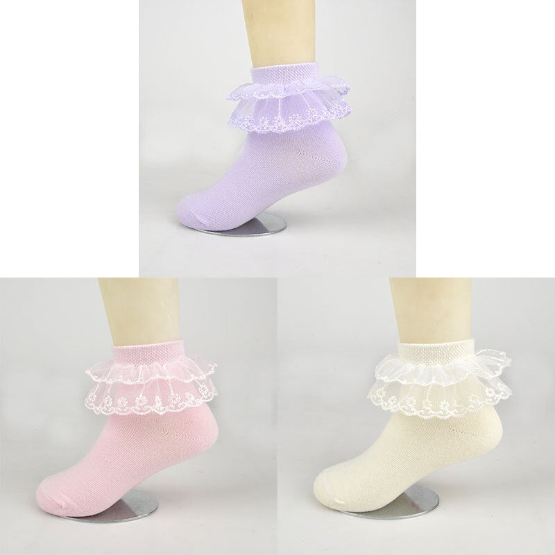 3 Pairs Cotton  Breathable Socks Children