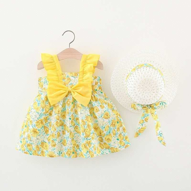 2pcs Summer Baby Girls Beach Princess Dress