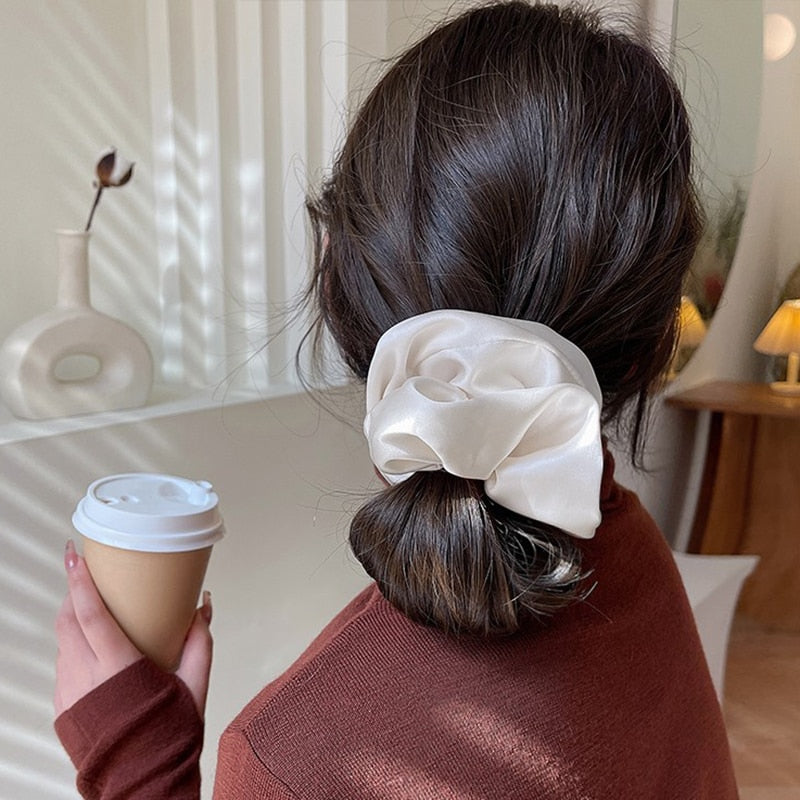 Newest Korean Woman Silk Elastics Hair Band