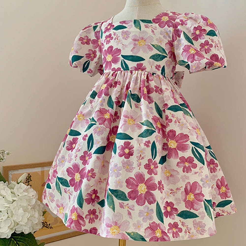 Floral Dress Fashion Dress Birthday Party Princess Dress