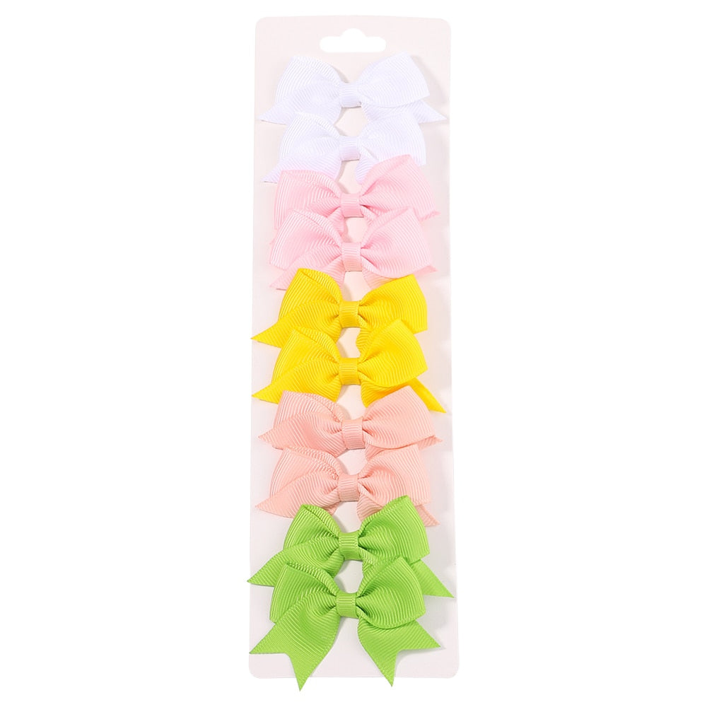 10Pcs/Set New Cute Solid Hair Clips