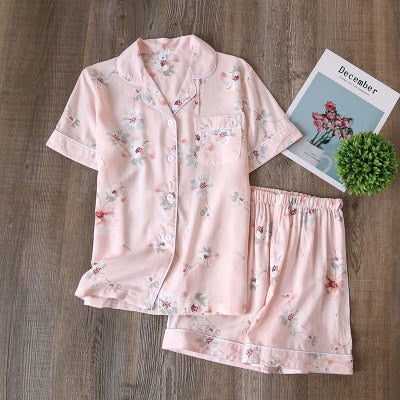 New women's pajamas floral print