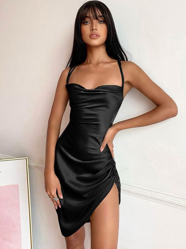 Satin Women Mini Dress