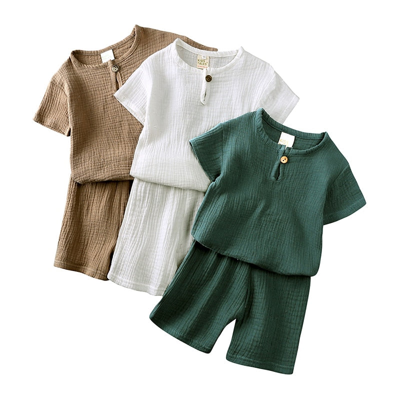 Toddler Summer Boy Girl Outfits Cotton