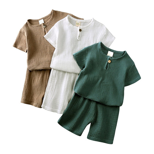 Toddler Summer Boy Girl Outfits Cotton