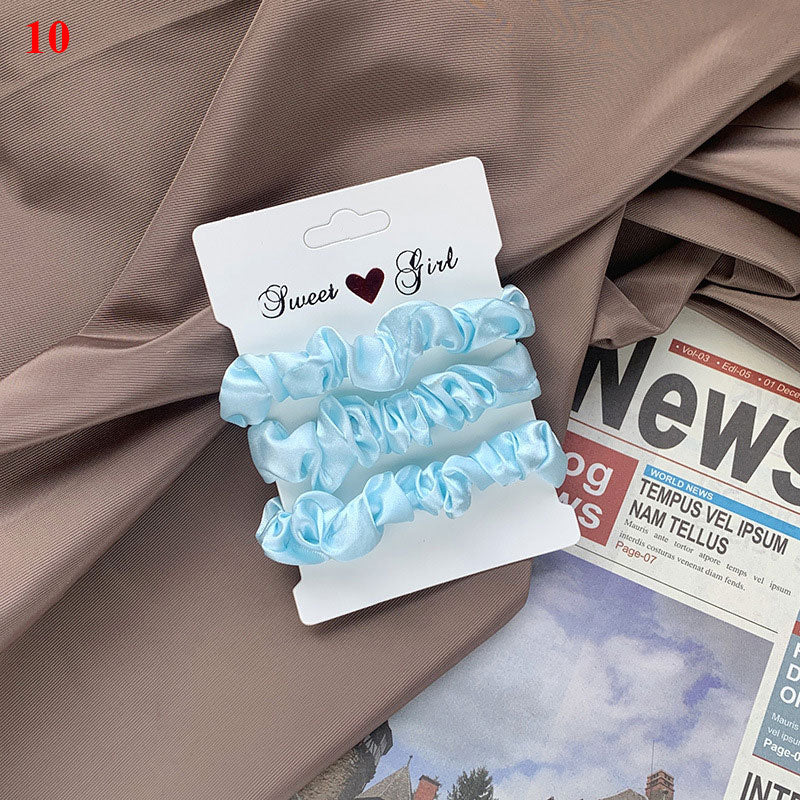 Women Silk Scrunchie Elastic Handmade Multicolor
