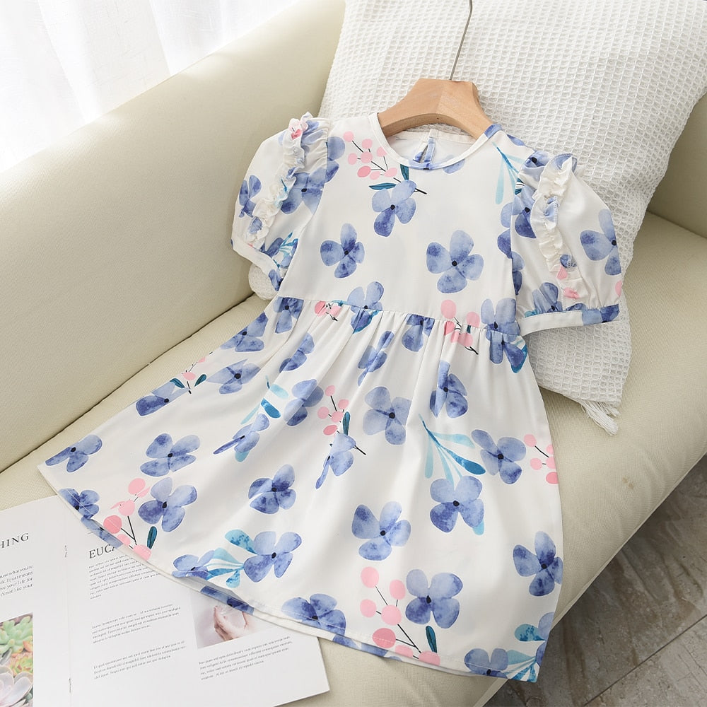 Girls Bubble Sleeve Princess Dress