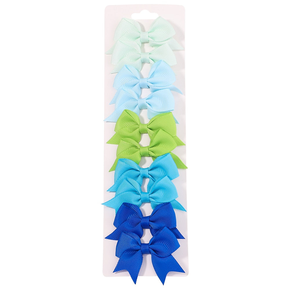 10Pcs/Set New Cute Solid Hair Clips