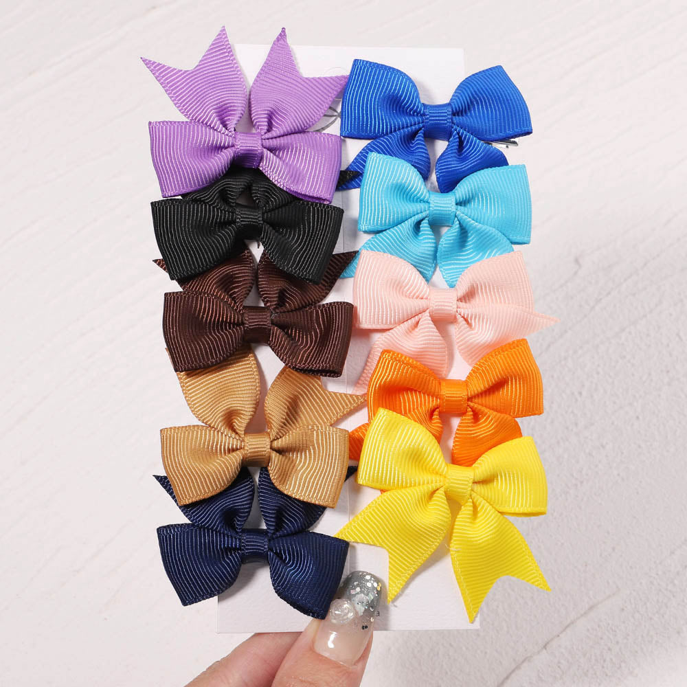 10Pcs/Set New Cute Solid Hair Clips