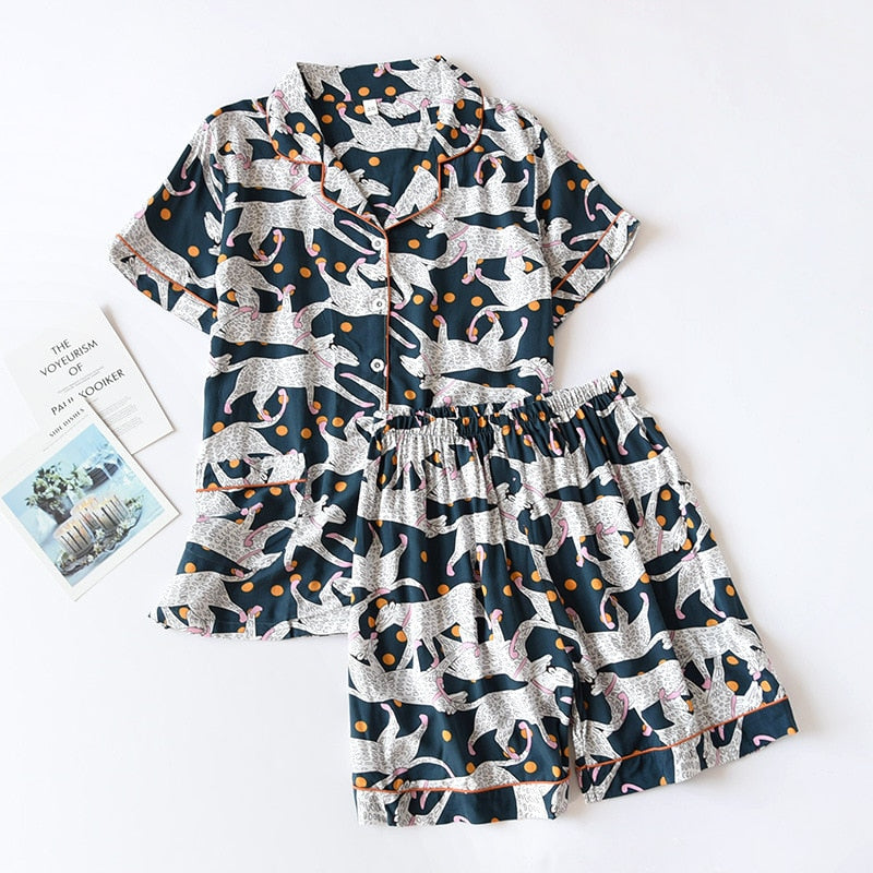 New women's pajamas floral print