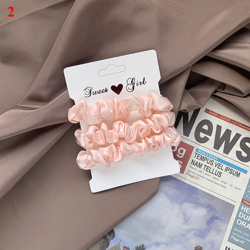 Women Silk Scrunchie Elastic Handmade Multicolor