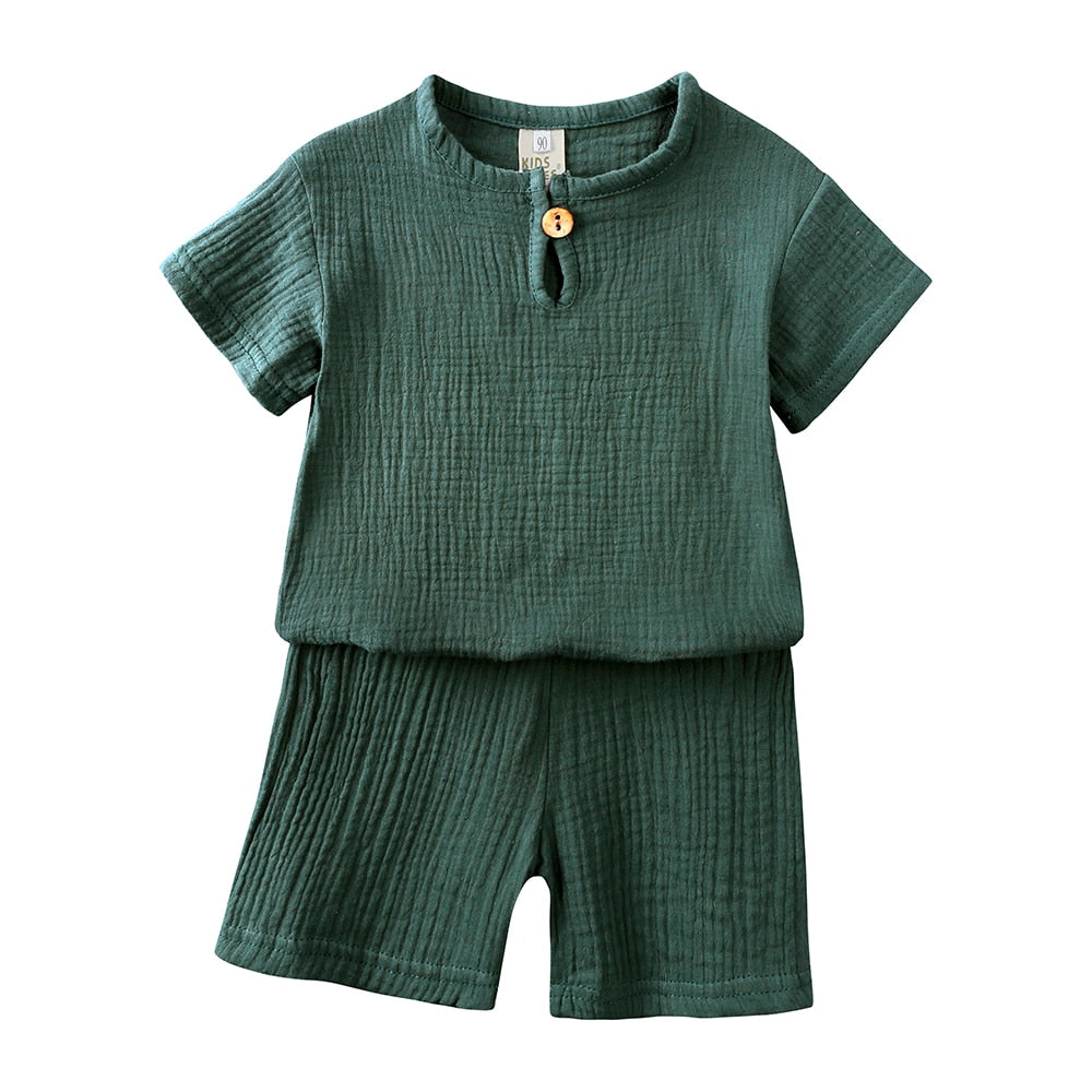 Toddler Summer Boy Girl Outfits Cotton