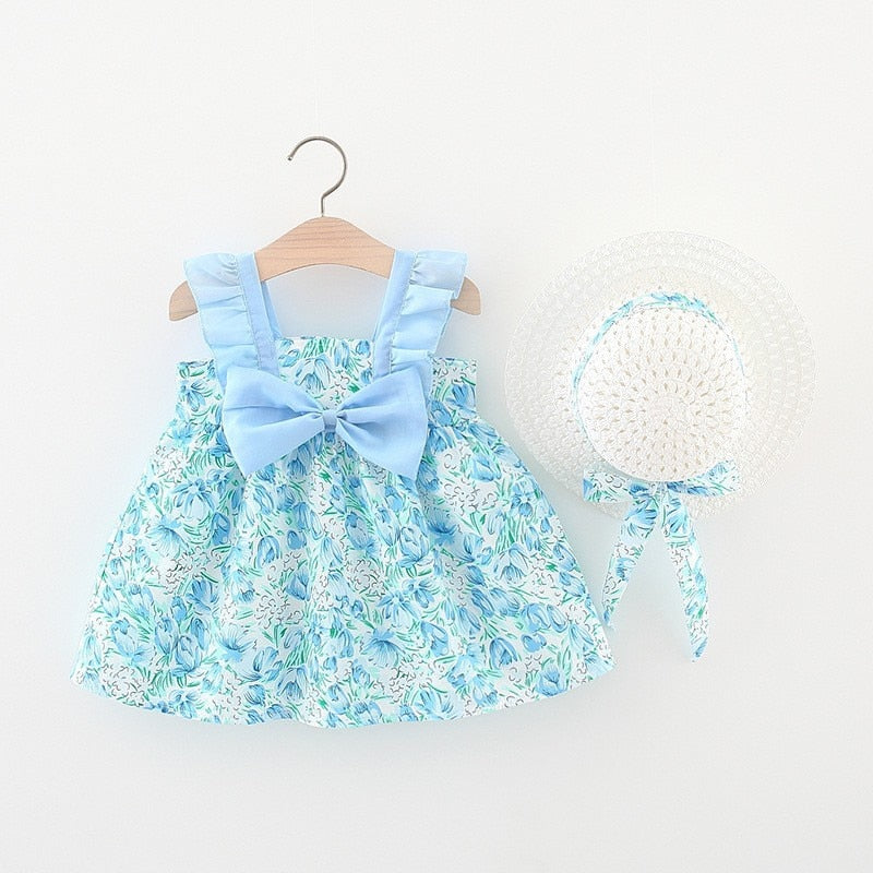 2pcs Summer Baby Girls Beach Princess Dress
