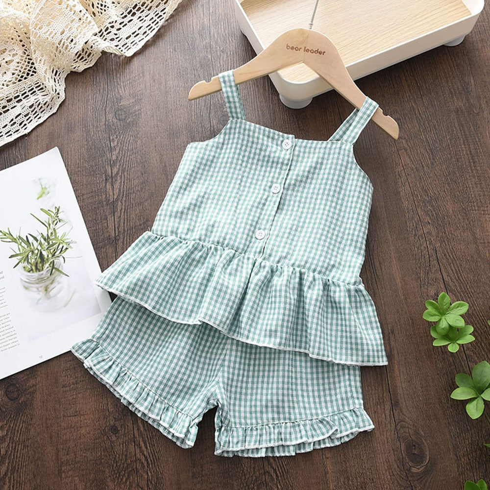 Summer Kids Clothes Floral Set