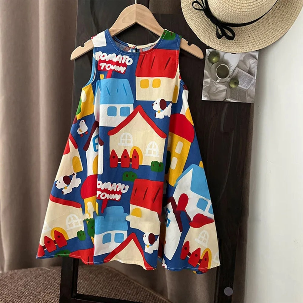 Girls Bubble Sleeve Princess Dress