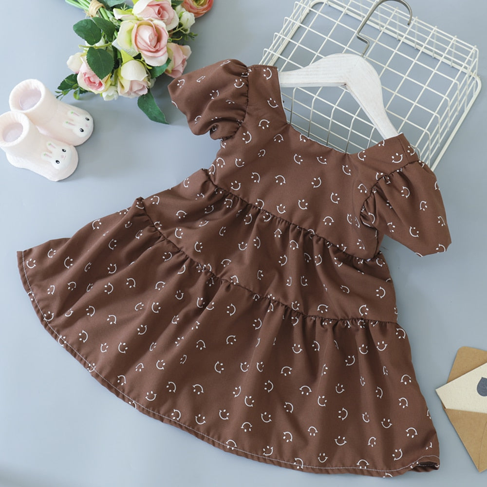 Summer Toddler Dresses Baby Girl Clothes Cute Flowers Print