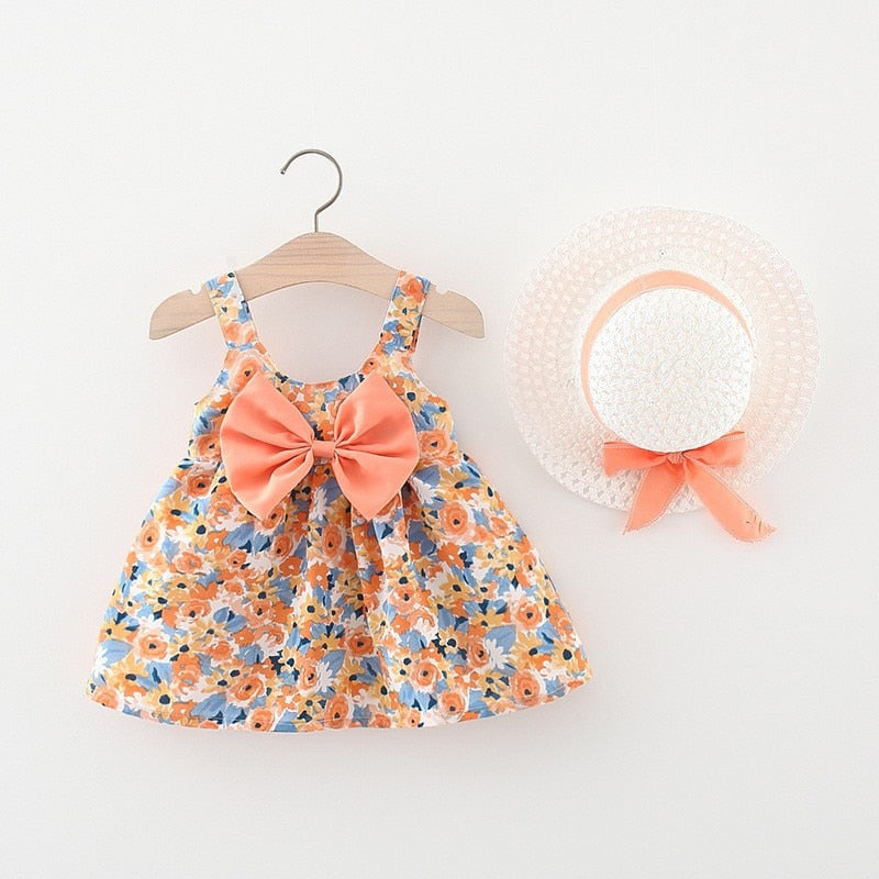 2pcs Summer Baby Girls Beach Princess Dress