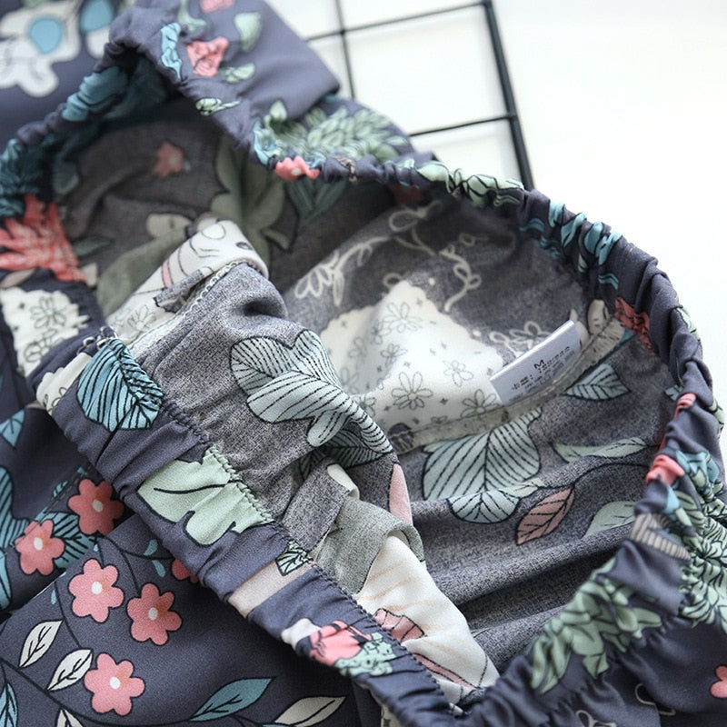 New women's pajamas floral print