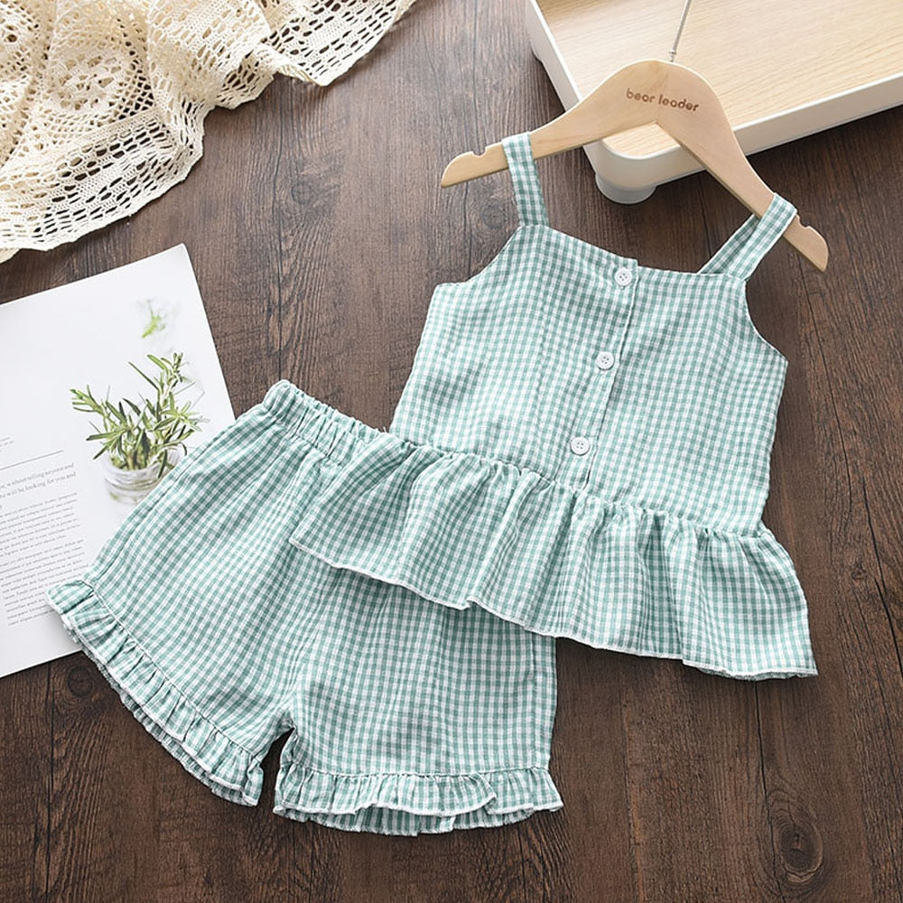 Summer Kids Clothes Floral Set