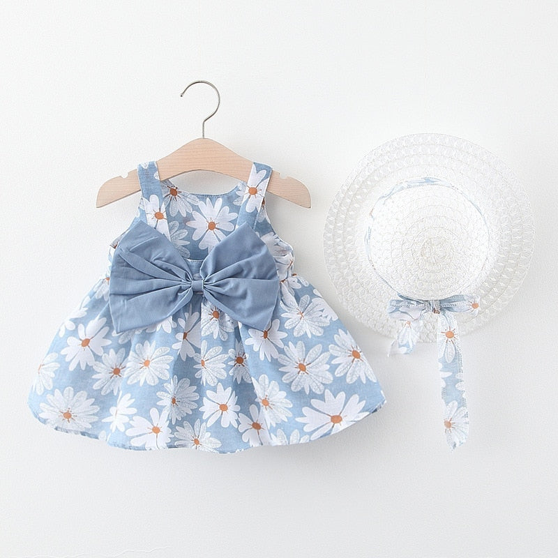 2pcs Summer Baby Girls Beach Princess Dress