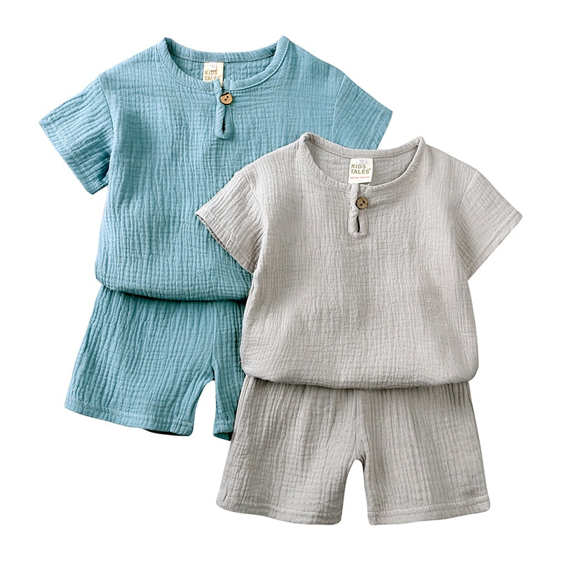 Toddler Summer Boy Girl Outfits Cotton
