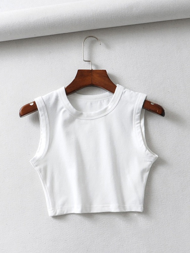 Summer vintage white crop tops