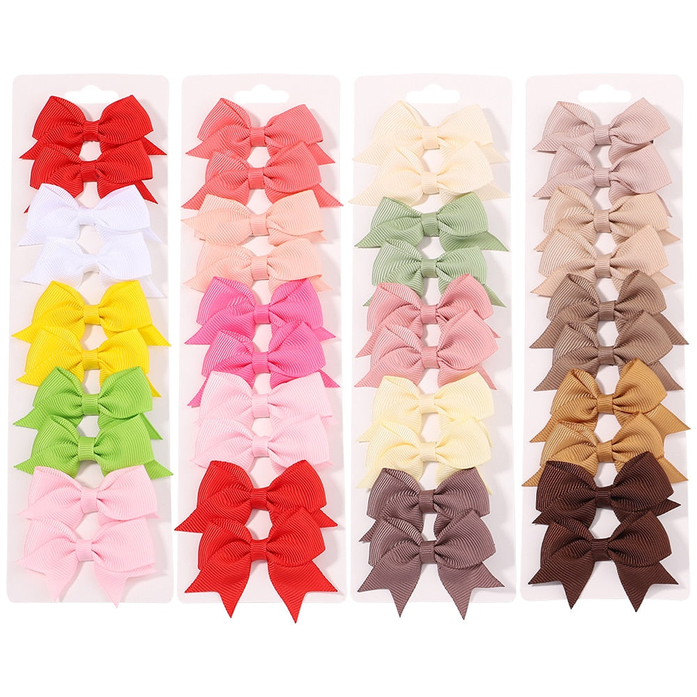 10Pcs/Set New Cute Solid Hair Clips