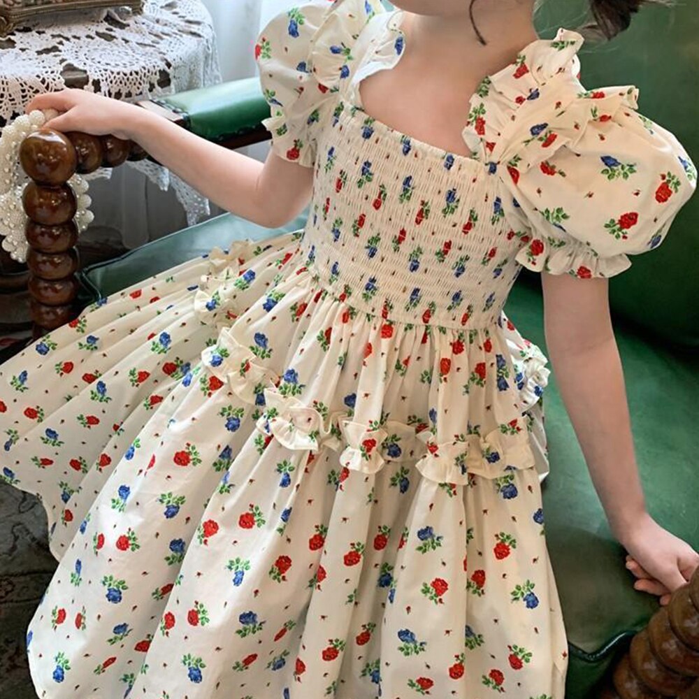 Floral Dress Fashion Dress Birthday Party Princess Dress