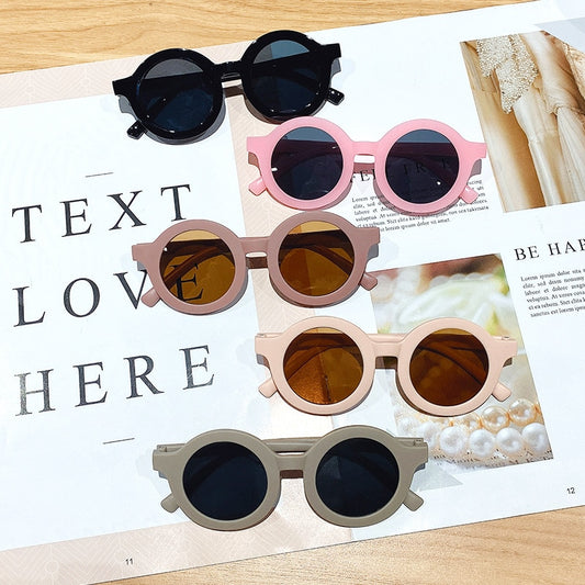 Children's color round frame sunglasses