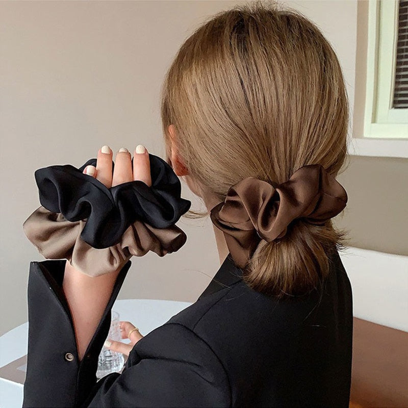 Newest Korean Woman Silk Elastics Hair Band