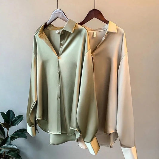 Silk Shirt Vintage Blouse