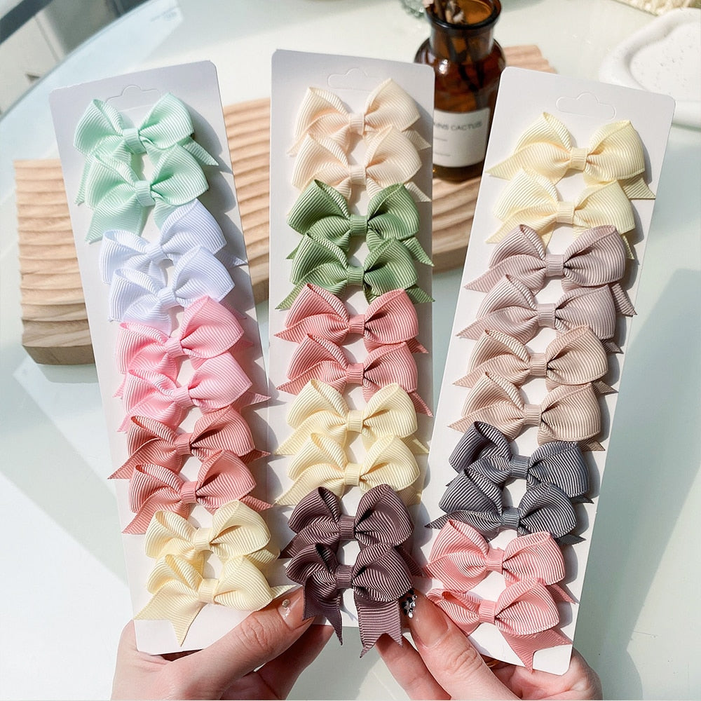 10Pcs/Set New Cute Solid Hair Clips