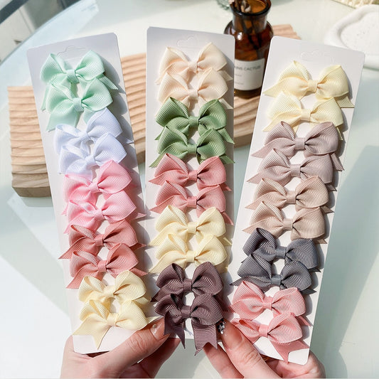 10Pcs/Set New Cute Solid Hair Clips