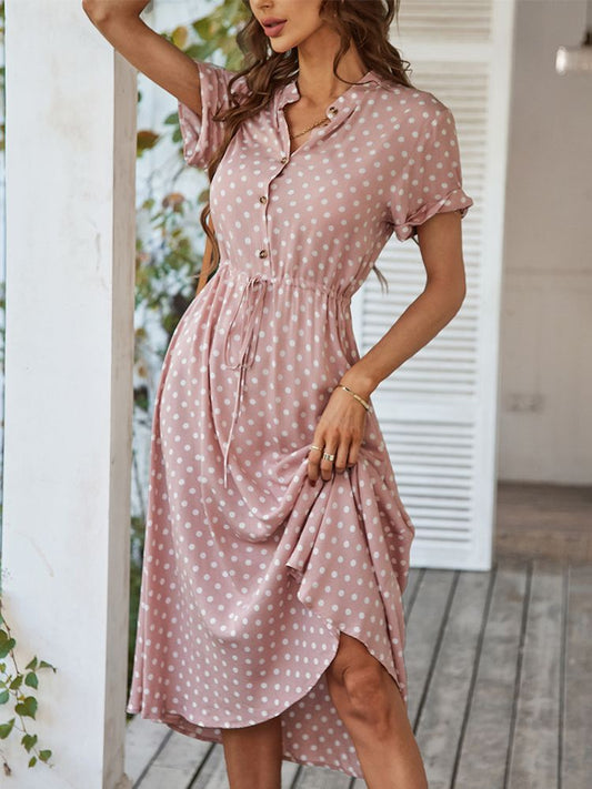 Print Shirt Dress Women Casual